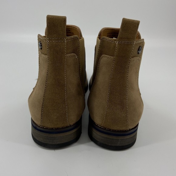 Robert Wayne Chelsea Boots Men 8.5 Camel Tan Leather Slip On Shoes*